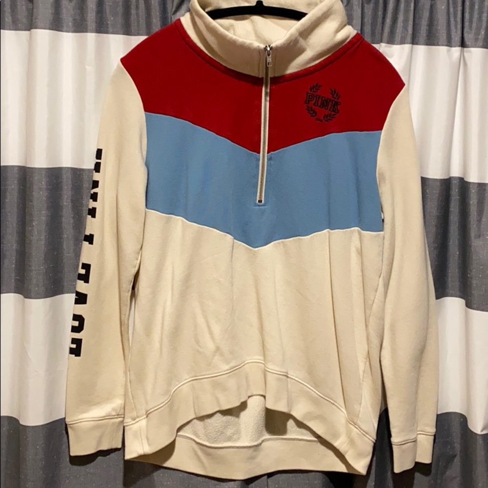 PINK quarter zip up hoodie
